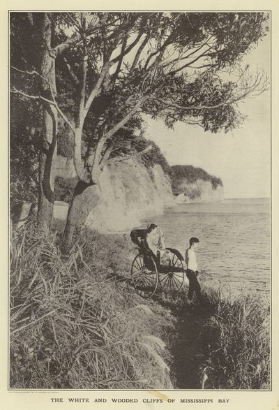 The White and Wooded Cliffs of Mississippi Bay by Japanese Photographer