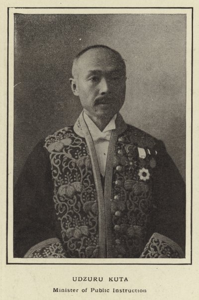 Udzuru Kuta, Minister of Public Instruction by Japanese Photographer