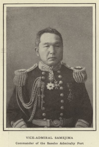 Vice-Admiral Samejima, Commander of the Saseho Admiralty Port by Japanese Photographer