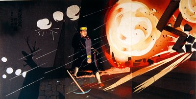 Explosion during the Russo-Japanese War of 1904-05 by Japanese School