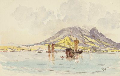 Ho-shang-shan viewed from Ta-lien-wan by Japanese School