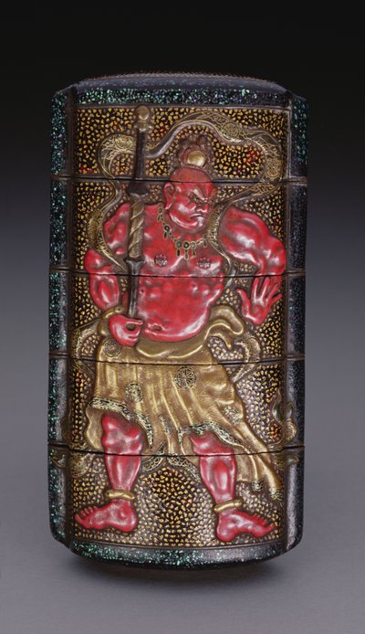 Inro decorated with Nio, Edo period, Japanese by Japanese School