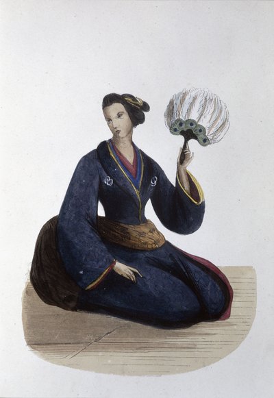 Japanese lady, 1860 by Japanese School