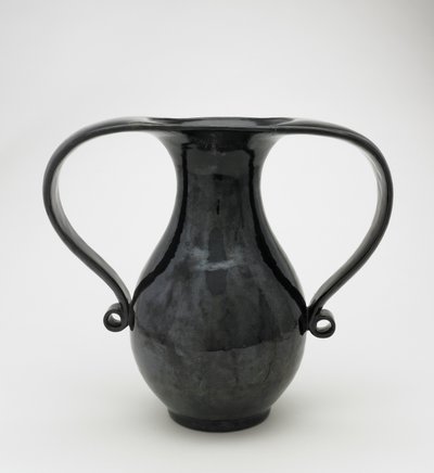 Kyoto or Seto ware vase in 