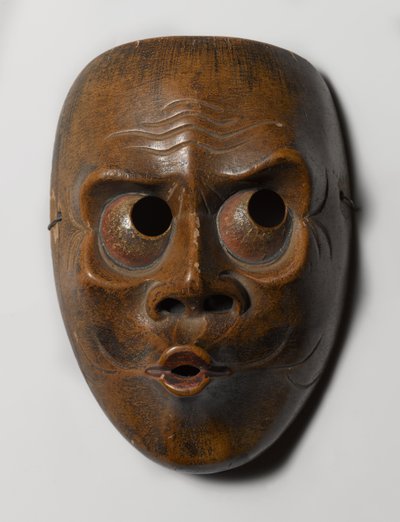 Mask Possibly of Usofuki, Character in Kyogen Plays by Japanese School