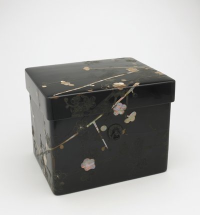 Mask box with fitted cover, Edo period by Japanese School