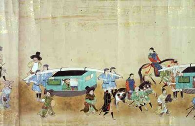 Part of the Sixth Korean Embassy to Japan in Meireki 1 at the time of Tokugawa Ietsuna