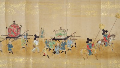 Sixth Korean Embassy to Japan in Meireki 1 at the time of Tokugawa Ietsunas succession in 1651, possibly by Kano Masunobu (1625-94) (detail) by Japanese School