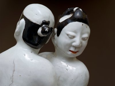 Wrestlers, Japanese, probably 17th century (detail) by Japanese School