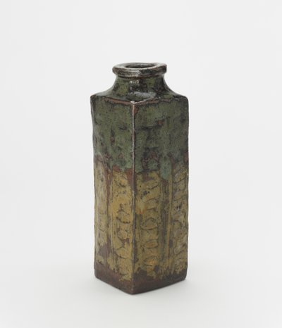 Yatsushiro or Shodai ware vase in the form of an archaic Chinese cong by Japanese School