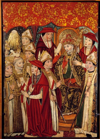 The election of Saint Fabian to the Papacy (236 to 250) by Jaume Huguet