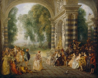 The Pleasures of the Ball by Jean-Antoine Watteau