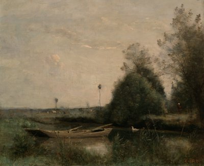 A Pond in Mortain by Jean-Baptiste-Camille Corot