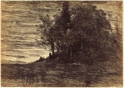 Hermit's Woods by Jean-Baptiste-Camille Corot