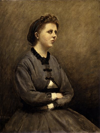 Mme de Larochenoire, Wife of the Painter by Jean-Baptiste-Camille Corot