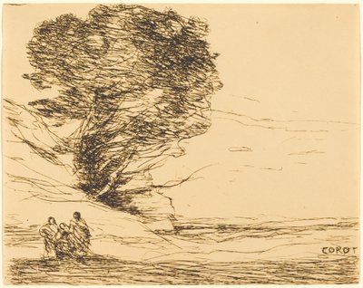 Souvenir of Antibes by Jean-Baptiste-Camille Corot