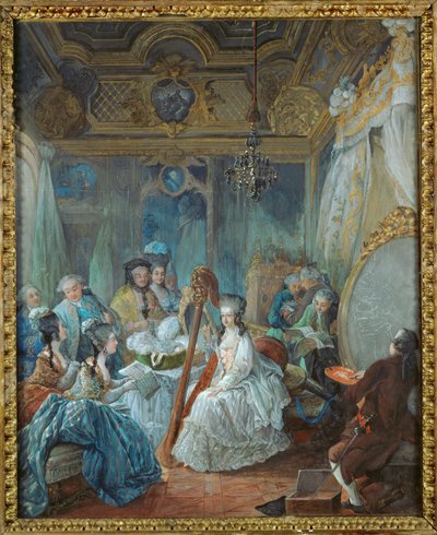 Marie-Antoinette in Her Apartments in Versailles, Surrounded by Members of Her Court by Jean-Baptiste Andre Gautier Dagoty
