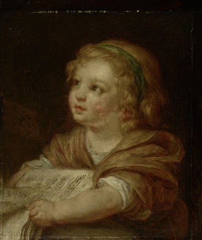 Girl with Music Book by Jean-Baptiste Greuze