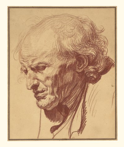 Head of an Old Man by Jean-Baptiste Greuze