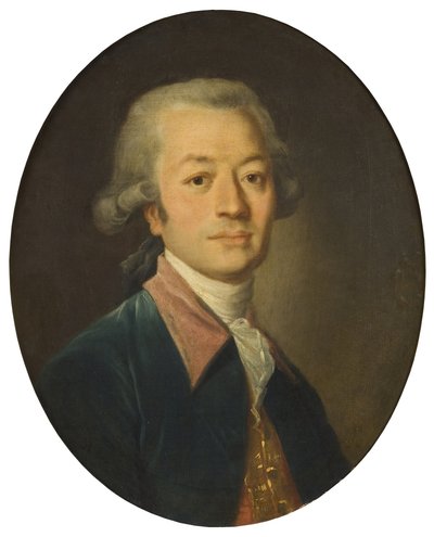 Portrait of a Man in Blue by Jean-Baptiste Greuze