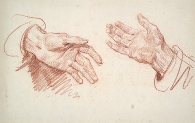 Study of Two Hands by Jean-Baptiste Greuze