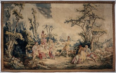The Outdoor Banquet, Curtain Russian Games (detail) by Jean-Baptiste Le Prince