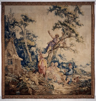 The Outdoor Banquet, Curtain Russian Games (detail) by Jean-Baptiste Le Prince