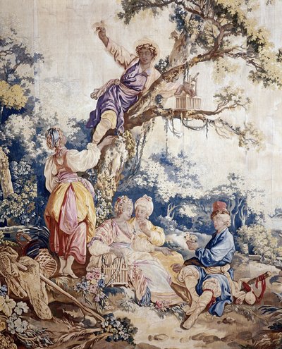 The Outdoor Banquet, Curtain Russian Games (detail) by Jean-Baptiste Le Prince