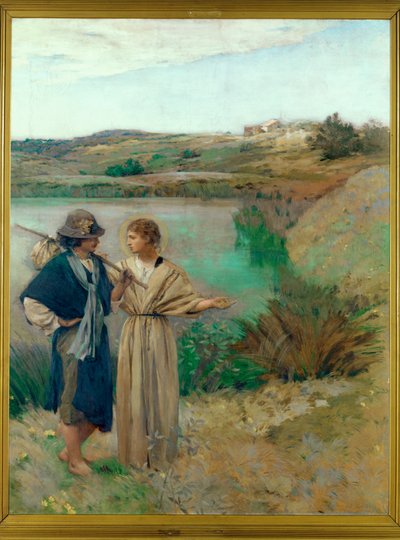 Tobias and the angel by Jean-Charles Cazin