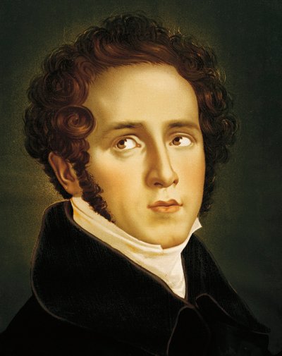 Portrait of Vincenzo Bellini by Jean Francois Millet
