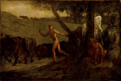 Study for “Mercury Leading the Cows of Argus to Water” by Jean-Francois Millet