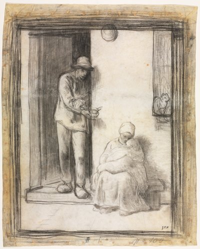 The Sick Child by Jean-Francois Millet