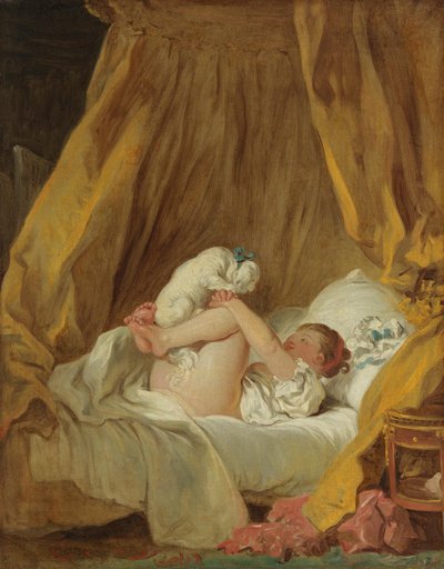 Girl with a Dog by Jean-Honore Fragonard