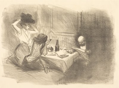The Private Room (fifth plate) by Jean-Louis Forain
