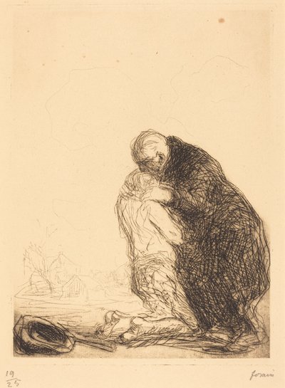 The Return of the Prodigal Son (third plate) by Jean-Louis Forain