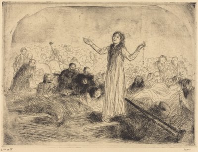 Lourdes, the Miracle (second plate) by Jean-Louis Forain