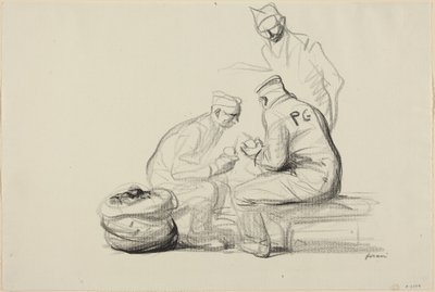 Poilu and German Prisoners by Jean-Louis Forain