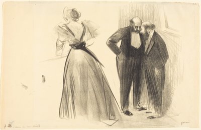 Three Drawings on a Sheet by Jean-Louis Forain