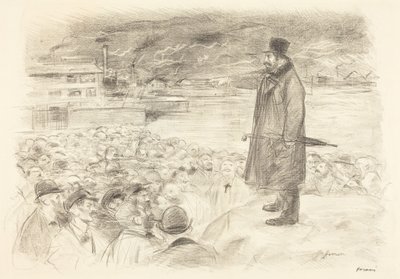 Scene of a Strike (third plate) (recto); Untitled (verso) by Jean-Louis Forain