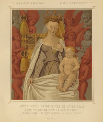 Agnes Sorel as Madonna Lactans by Jean (after) Fouquet