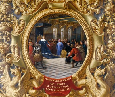 Louis X the Mischievous Emancipates the Serfs in 1315 by Jean Alaux
