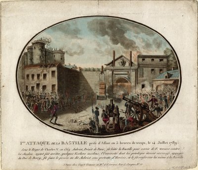 The Storming of the Bastille on 14 July 1789 by Jean Alexis Cornu