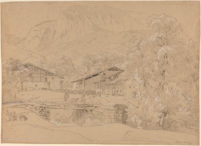 An Alpine Village in Summertime by Jean Antoine Linck