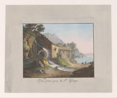 Watermill on the Edge of Lake Geneva by Jean Antoine Linck