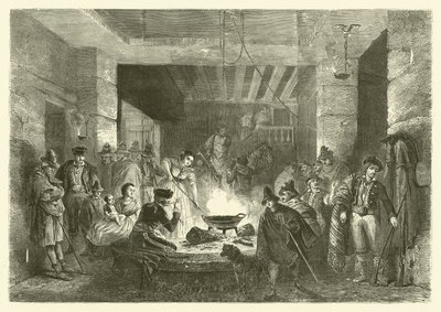 Posada, an Inn in the Sierra Nevada, Spain by Jean Antoine Valentin Foulquier