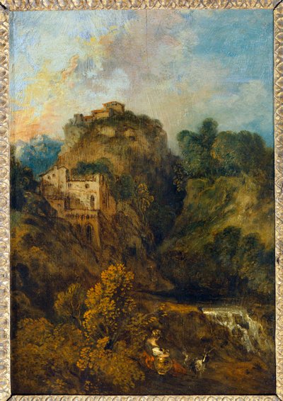 Landscape with Goat by Jean Antoine Watteau