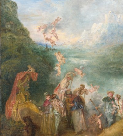 Pilgrimage to Cythera Embarkation for Cythera (detail), 1717 by Jean Antoine Watteau