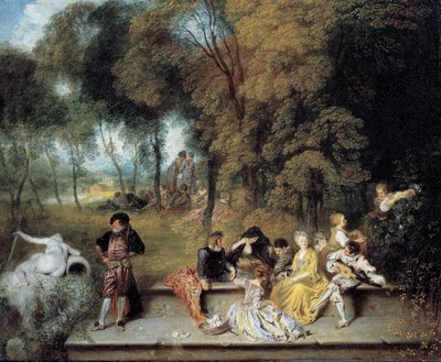 Pleasures of Love by Jean Antoine Watteau