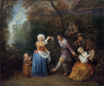 The Country Dance by Jean Antoine Watteau