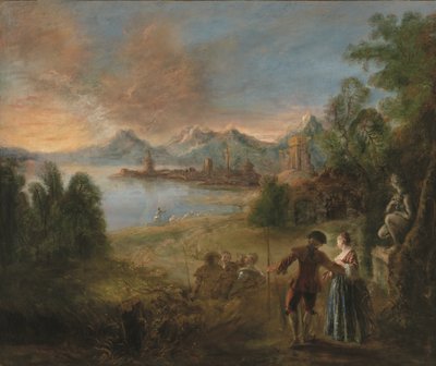 The Pilgrimage to the Island of Cythera by Jean Antoine Watteau